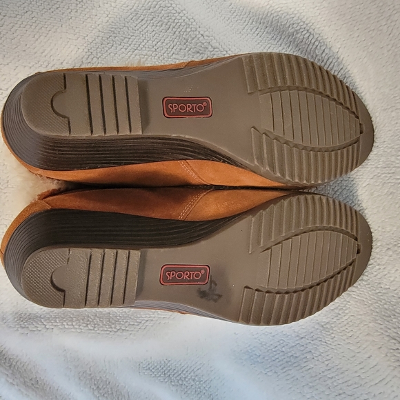 Sporto Chestnut Brown Waterproof Seude Capri Zip Top Ankle Boot - Picture 9 of 11